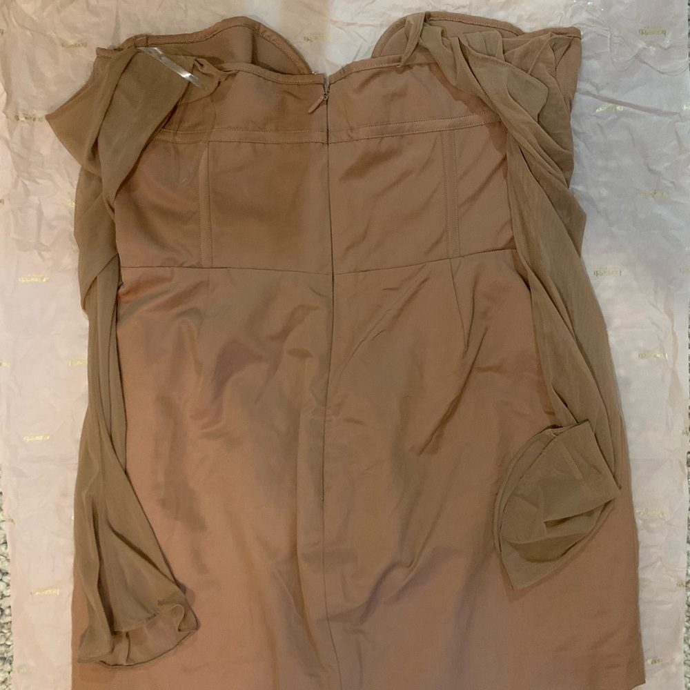 House of CB Mayara Mocha Mesh Structured Corset Mini Dress - Picture 15 of 16
